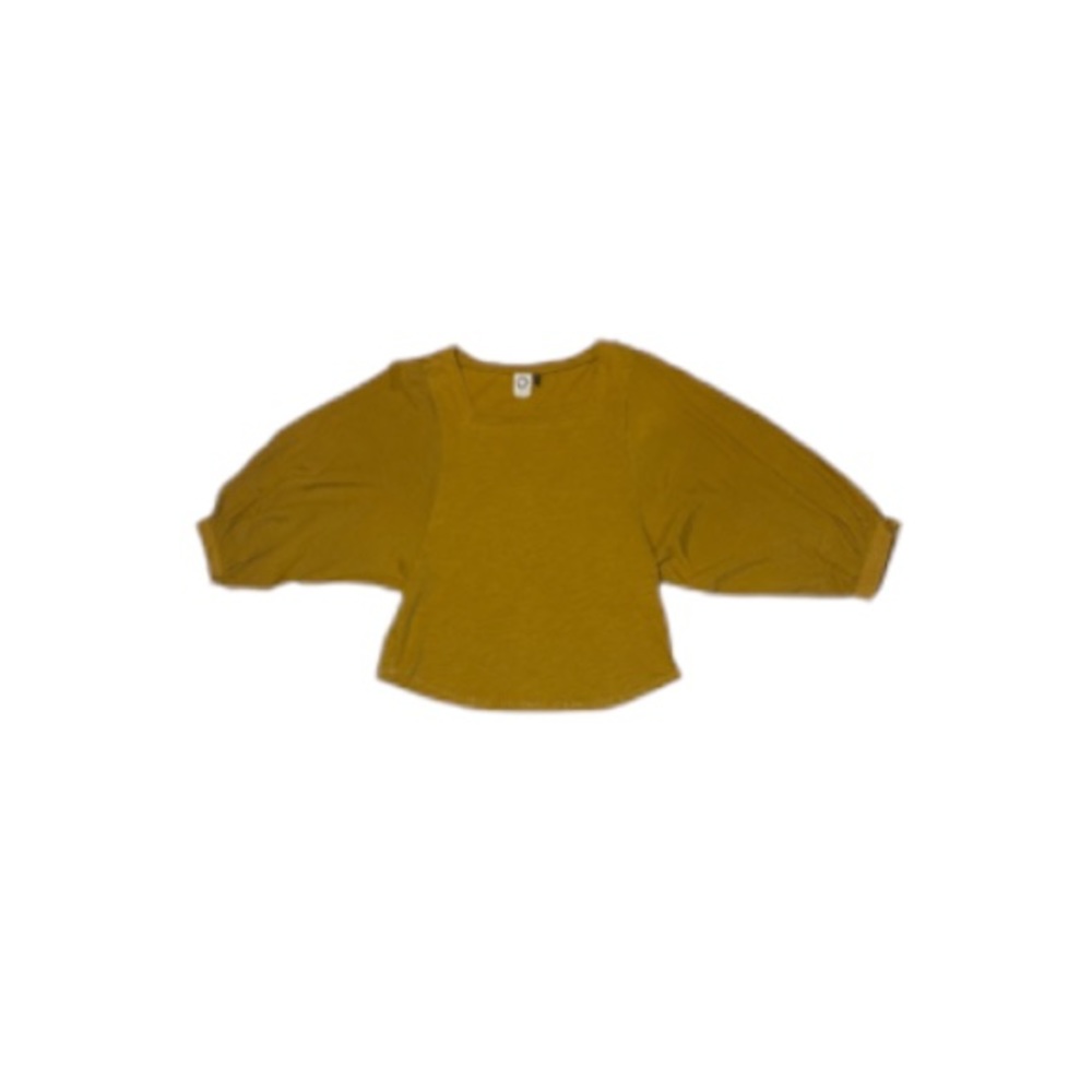 Anthropologie Akemi + Kin Mustard Cotton Top - Women’s Size Small